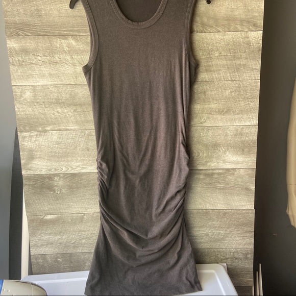 James Perse Skinny crew neck tank gray knit dress - Picture 4 of 11